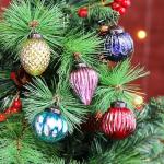 24 Large Retro Vintage Christmas Tree Ornaments