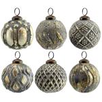 Antique Gold Farmhouse Ball Ornaments - Set of 6