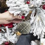 Antique Gold Farmhouse Ball Ornaments - Set of 6