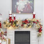 Antique Gold Farmhouse Ball Ornaments - Set of 6