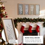 Floral 3D Wall Art Set of 4 for Home