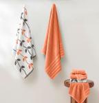 Organic Cotton 6-Piece Towel Set in Orange