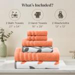 Organic Cotton 6-Piece Towel Set in Orange