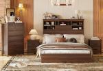 Walnut 4-Piece Queen Bedroom Set with USB Ports