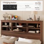 Walnut 4-Piece Queen Bedroom Set with USB Ports