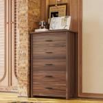 Walnut 4-Piece Queen Bedroom Set with USB Ports