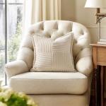 Beige Boho Throw Pillow Covers Set of 2