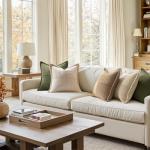 Beige Boho Throw Pillow Covers Set of 2