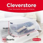 Rubbermaid Clear Stackable Storage Containers (4 Pack)
