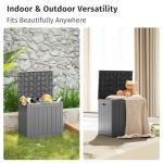 EAST OAK Outdoor Storage Box, 31 Gallon - Grey