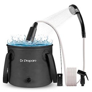 Portable Camping Shower with Rechargeable Pump and Heads