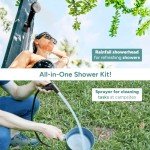 Portable Camping Shower with Rechargeable Pump and Heads