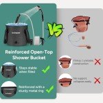 Portable Camping Shower with Rechargeable Pump and Heads