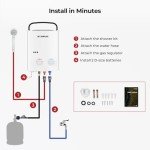 Portable Propane Tankless Water Heater for Camping