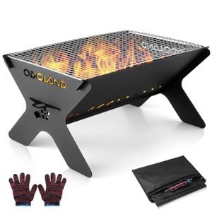Portable Folding Campfire Grill with Carry Bag