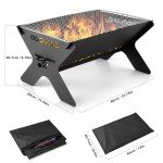 Portable Folding Campfire Grill with Carry Bag