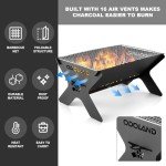 Portable Folding Campfire Grill with Carry Bag