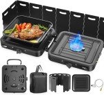 Portable 2-Burner Propane Camp Stove with Bag