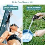 Portable Camping Shower with Rechargeable Pump and Heads