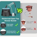 Portable Camping Shower with Rechargeable Pump and Heads