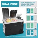Dual Zone 12V Refrigerator for Camping and Travel