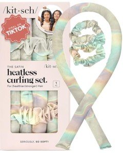Kitsch Satin Heatless Curling Set for Soft Curls