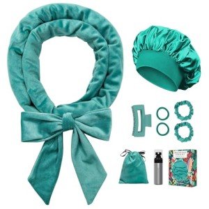 No Heat Overnight Curl Headband Set - Blue Green