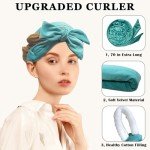 No Heat Overnight Curl Headband Set - Blue Green
