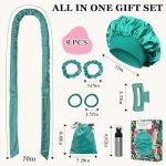 No Heat Overnight Curl Headband Set - Blue Green