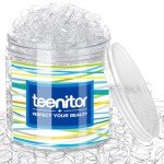 2000 Clear Elastic Hair Bands for Teens
