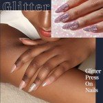 Vibrant Almond Press-On Nails Set - 24 Colors
