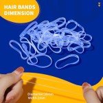 2000 Clear Elastic Hair Bands for Teens