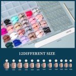FANDAMEI 24 Color Short Press-On Nails Set