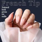 Vibrant Almond Press-On Nails Set - 24 Colors