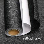 Sleek Black Embossed Self-Adhesive Wallpaper Roll