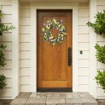 Daisy and Lavender 24" Wildflower Wreath for Home