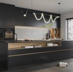 Sleek Black Embossed Self-Adhesive Wallpaper Roll