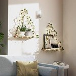 Artificial Ivy LED Wall Shelves Set - 2 Pieces