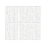 White Shiplap Wood Plank Peel and Stick Decal