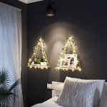 Artificial Ivy LED Wall Shelves Set - 2 Pieces