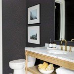 Sleek Black Embossed Self-Adhesive Wallpaper Roll