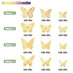 Gold 3D Butterfly Wall Decor - 48 Stickers