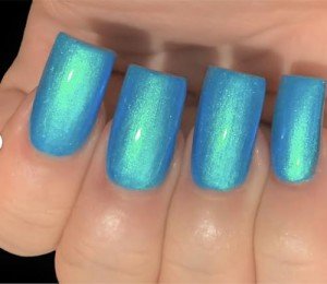 Atomic Aqua Glow Nail Polish - Neon Blue Green