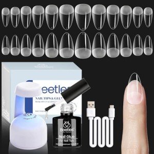 Beetles Almond Gel Nail Extension Kit - 504 Pcs