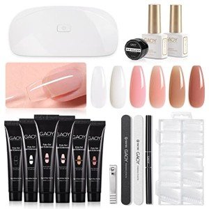 Beginner-Friendly Poly Gel Nail Kit with UV Light