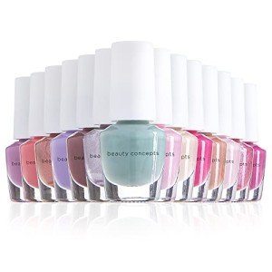 Nail Polish Set in Sage Floral Box – 14 Colors