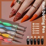 Nail Art Kit with Brushes, Glitters, and Tools