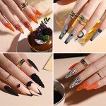 Nail Art Kit with Brushes, Glitters, and Tools