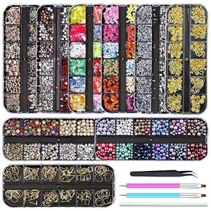 Nail Art Gems and Rhinestones Set with Tools