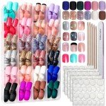 FANDAMEI 24 Color Short Press-On Nails Set